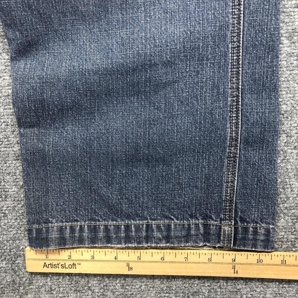 Y2K Unionbay Jeans Mens 36x34 Medium Wash Relaxed Wide Leg Carpenter Denim Pants - Picture 2 of 9